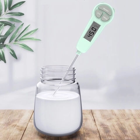 Nhiệt độ sữa sau pha chuẩn là 35-36 độ C